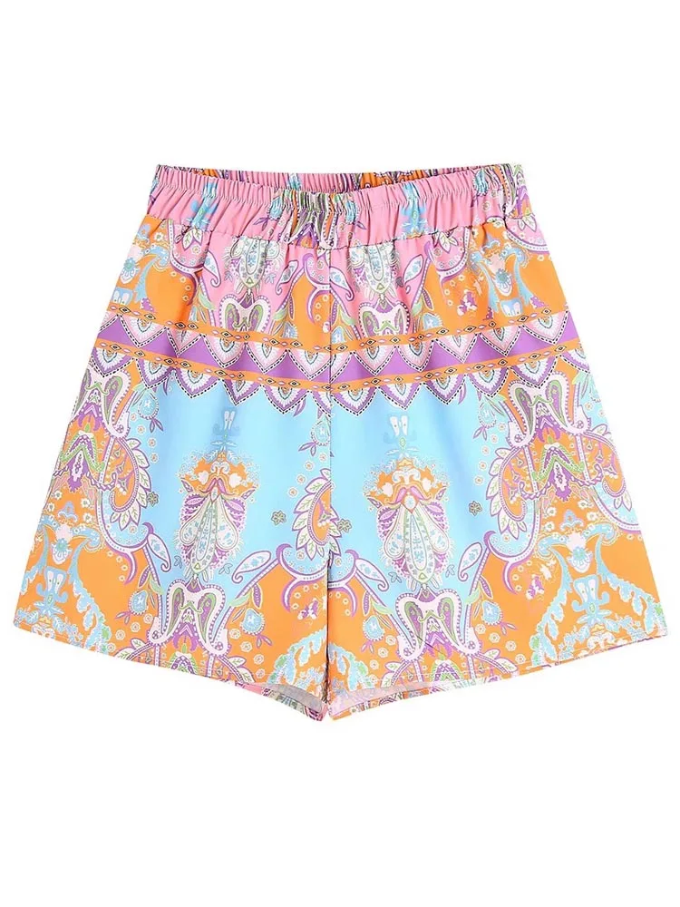 

Женские шорты с эластичным поясом, милые уличные шорты для отпуска, одежда с принтом, лето 2022