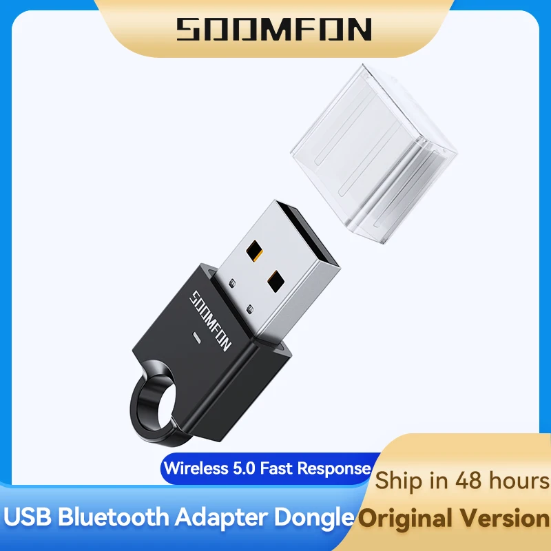 

USB Bluetooth-адаптер SOOMFON, приемник-передатчик 5,0 для ПК, динамика, беспроводной мыши, USB-передатчик, музыкальный аудио-адаптер