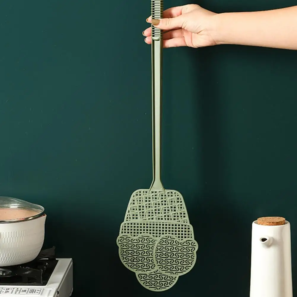 

Crack-resistant Useful Pest Control Fly Swatter Trap Reusable Fly Racket Elastic Household Supplies