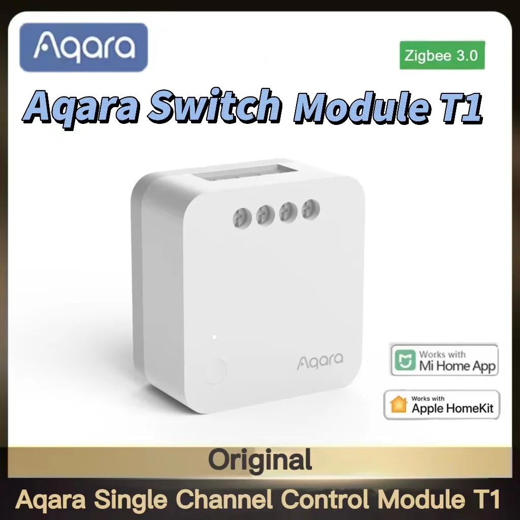 

Aqara Switch module T1 Single Chiannel Relay Controller Zigbee 3.0 with / No Neutral Smart home Timers Remote Control Homekit