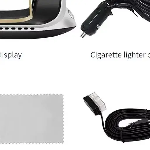 Фото QC Навигационная проекция C3 Автомобильный OBD2 + GPS HUD Спидометр Температура воды Напряжение Часы Об/мин Сигнализация превышения скорости Проекционный дисплей ﻿ №1