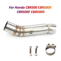 motorcycle exhaust middle link pipe connector slip on connection for honda cbr500 cbr500x cbr500f cbr500r 2013 14 15 16 17 18 19