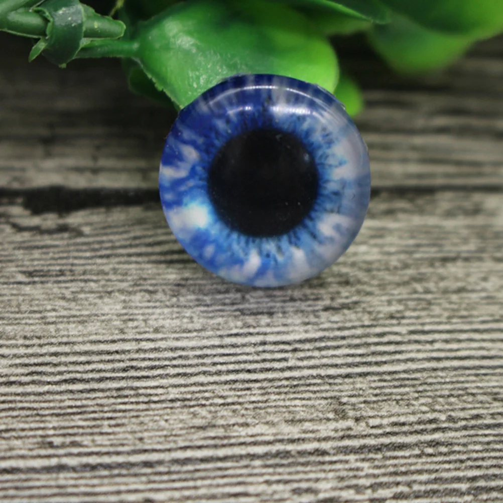 

100Pcs Glass Eye Cat Eye Dome Cabochons Tiles Flat Back Glass Dome Tile for DIY Pendants Photo Jewelry Making Eyes dolls