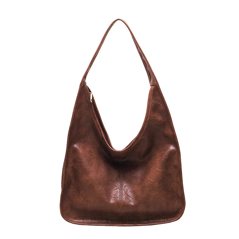 New Women 2023 Pu Leather Vintage Shoulder Clutch Armpit Shoulder Bags Purses And Handbags