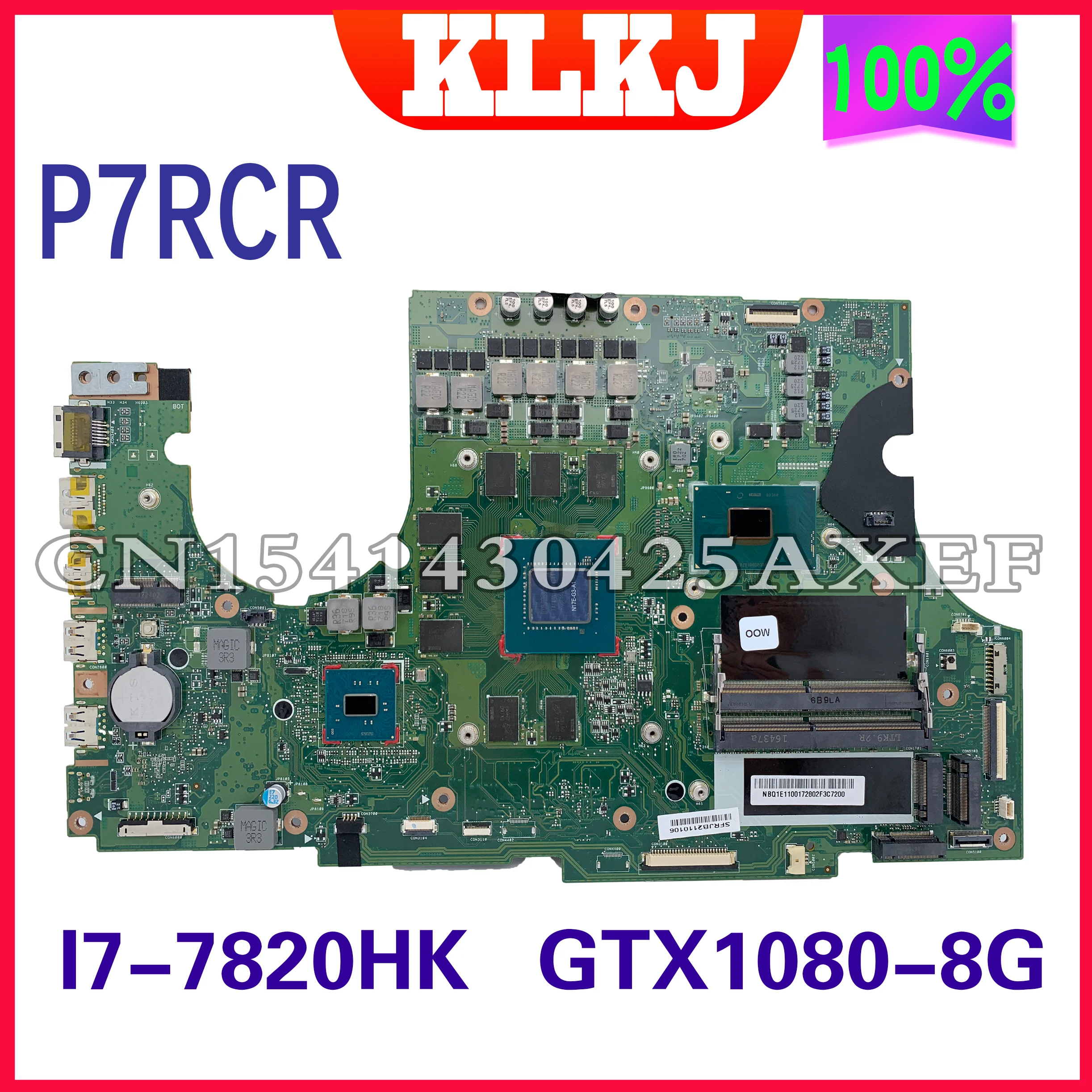 

Dinzi Predator 17X GX-792 Mainboard For Acer Predator P7RCR Laptop Motherboard With I7-7820HK GTX1080M-8G 100% Fully tested