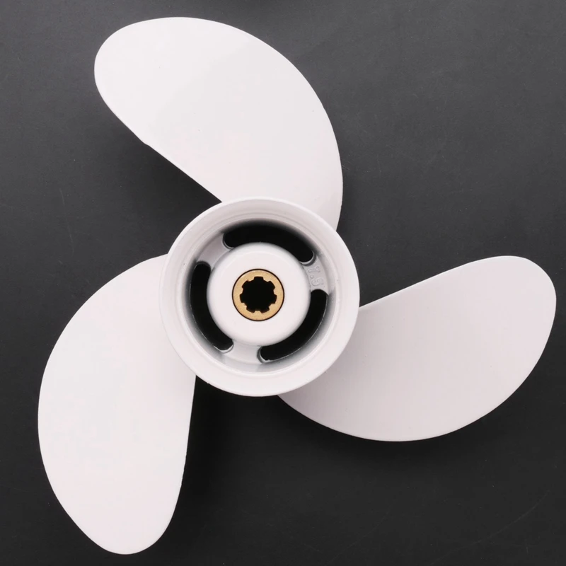 Лодочный пропеллер 6G1-45943-00-El 8 1/2X7 1/2 для подвесного двигателя Yamaha 6-8Hp алюминиевый