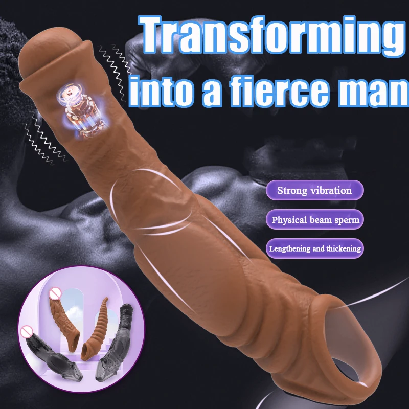 

Вибрационный удлинитель пениса, насадка для увеличения пениса, презерватив, инструмент для секса для мужчин, насадка на пенис для пары, многоразовая, 4 типа, Эротические товары для взрослых