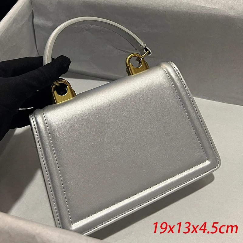 TOP Women's One Shoulder Wrap Leather Hand Chain Bag Fashion Casual Handbag Large Metal Buckle Crossbody Bag Ladies Party Wallet