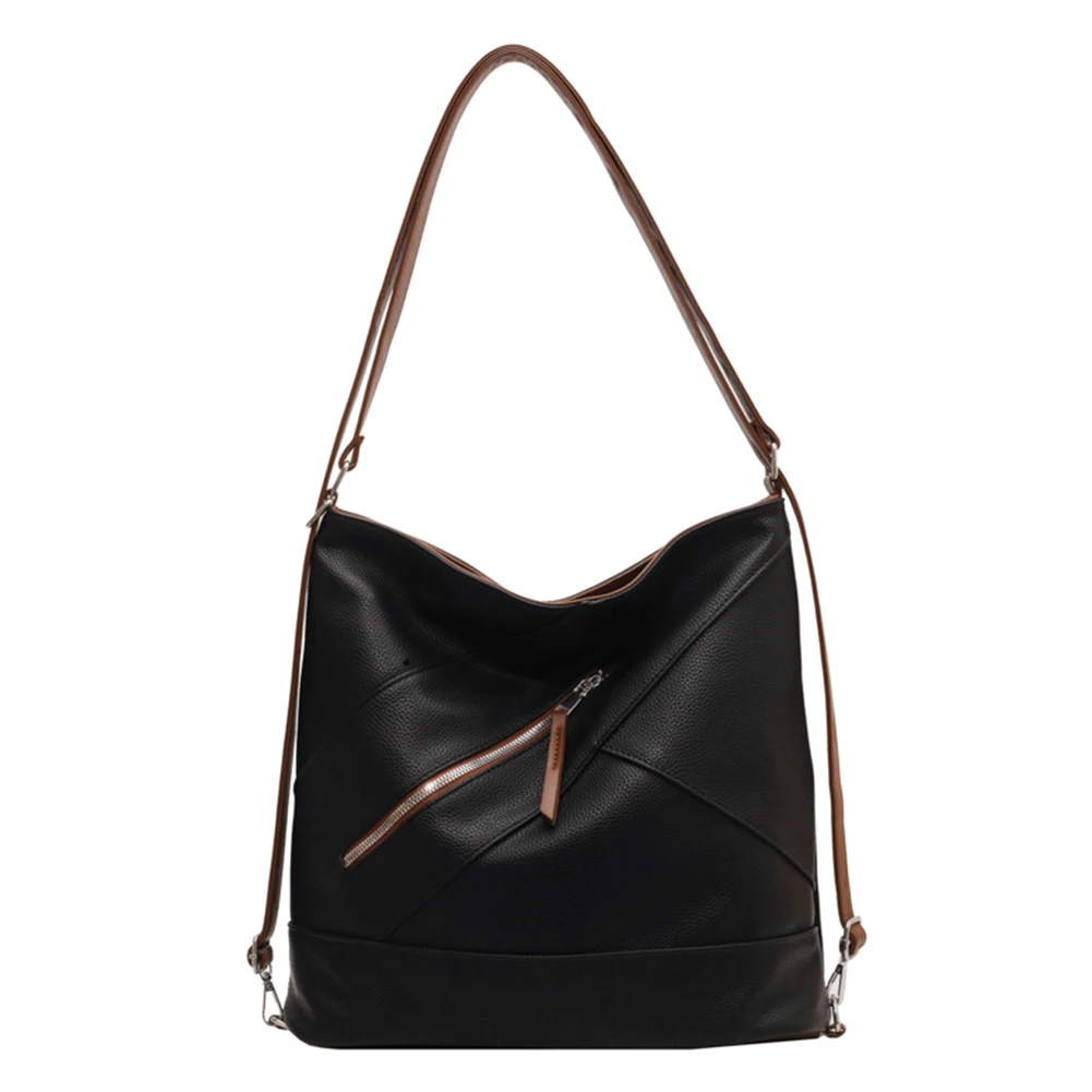 

Women Casual Backpack PU Leather Crossbody Bag Soft Satchel Bag Lychee Pattern Adjustable Strap Commute Bag for Female Girls