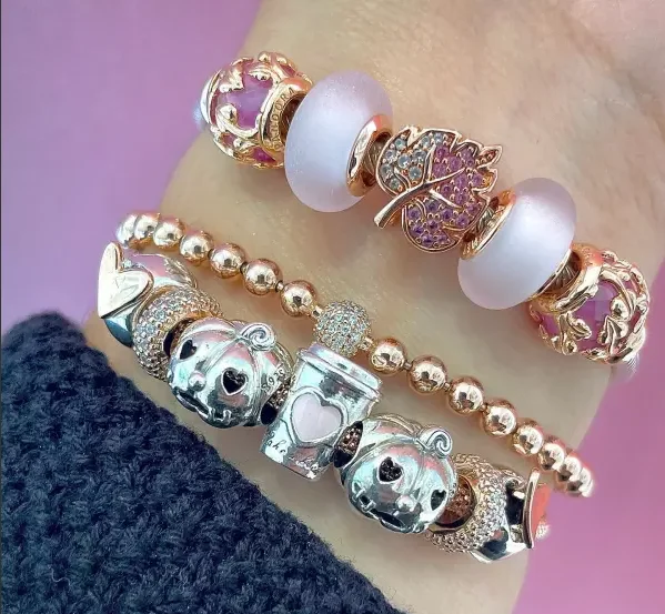 Pandora 925 Silver Coussins-Shaped Freehand Coussins réinitialisation Charm for Women, DIY Executive Bracelets, Gifts, Fashion Jewelry