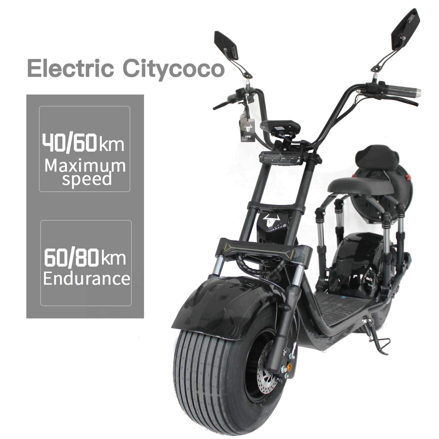 

COC Approved 60v Europe Warehouse 1500w 2000w Fat Tire Motorcycle Electric Scooter Citycoco