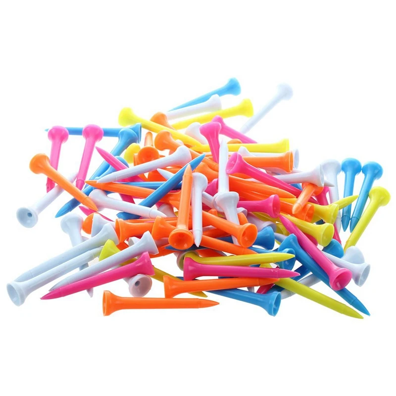 

300 Pcs Golf Tees 54 Mm Plastic Mixed Color