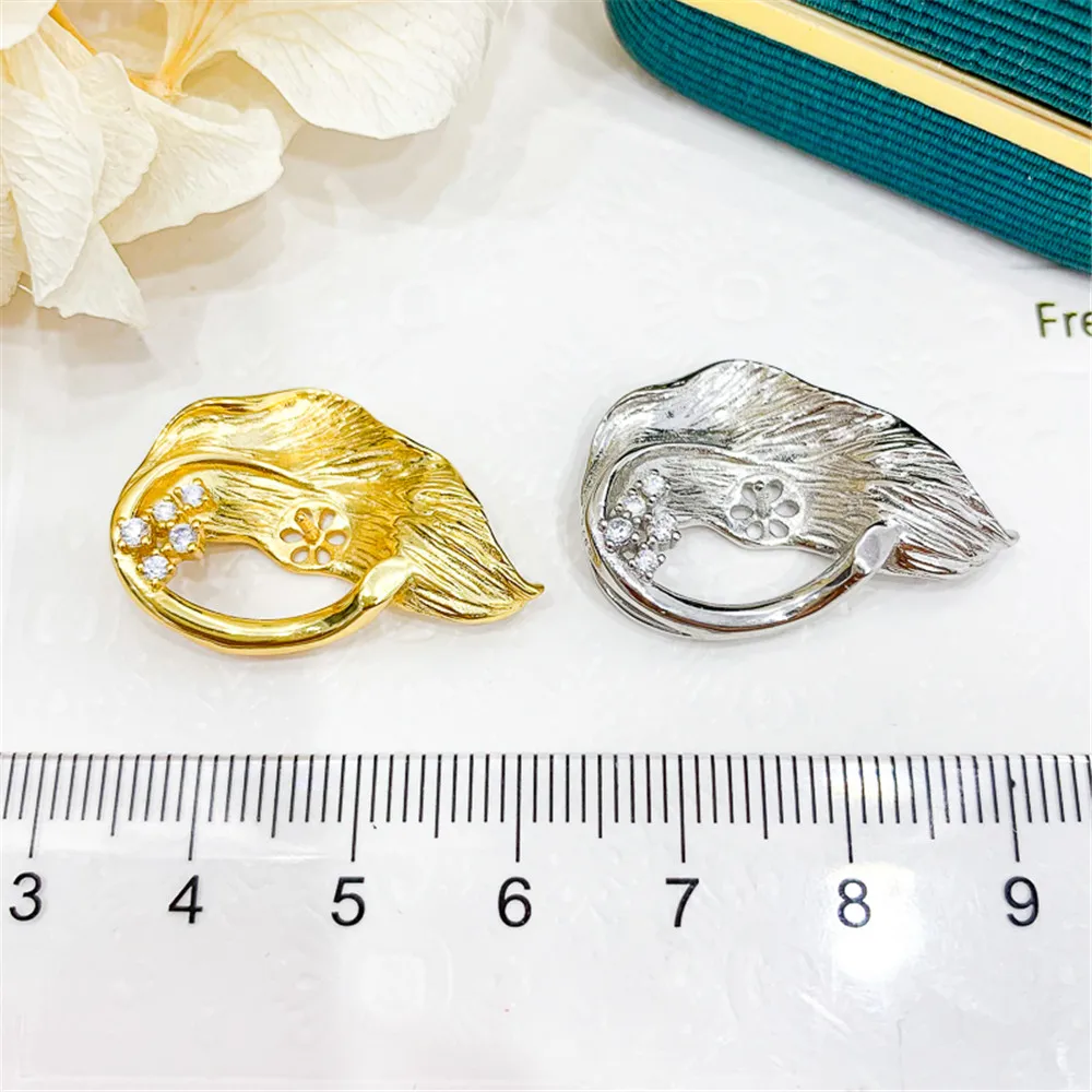 S925 Sterling Silver Pearl Pendant Settings Blank/Base For DIY Pendant Jewelry Making Accessories Suitable for 10-12mm Bead