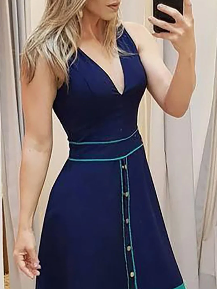 

2023 повседневное элегантное приталенное сексуальное платье, женское сексуальное платье с пуговицами