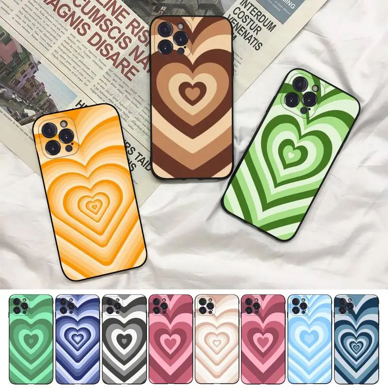 

Love Heart Phone Case For iPhone 8 7 6 6S Plus X SE 2020 XR XS 14 11 12 13 Mini Pro Max Mobile Case