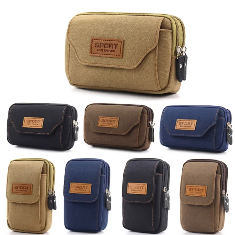 

Mobile Bag Belt Sport Crossbody Waist Canvas Men Wear Inches Vintage For 6.5 Ba Boy Outdoor Bag Packs Chest Waist Bag Phone Mini