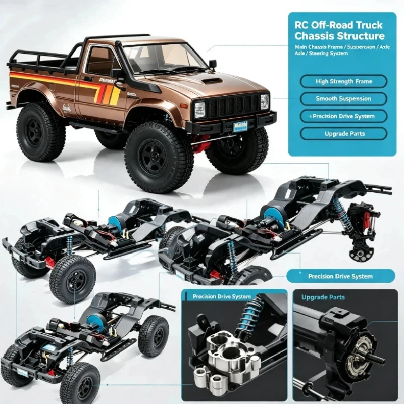 Фото Rgt 1/10 Ex86110pro Pioneer II Бесколлекторный радиоуправляемый автомобиль 4WD, внедорожный пикап, пустынный краулер для взрослых любителей хобби. №1