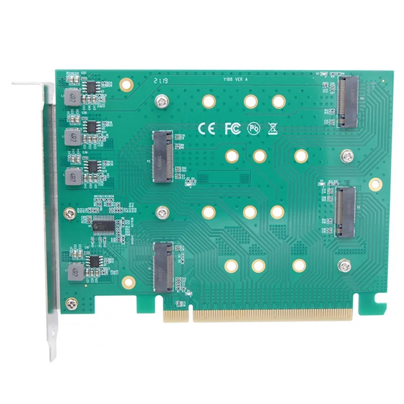 

1 шт. PCI-E 3,0 X16 разделенный на 4 NVME M.2 твердотельный накопитель SSD массив карта VROC многопортовая Адаптерная карта