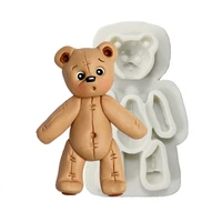toy bear silicone mold for fondant chocolate epoxy sugar craft mold pastry cup cake decorating kitchen accessories tool