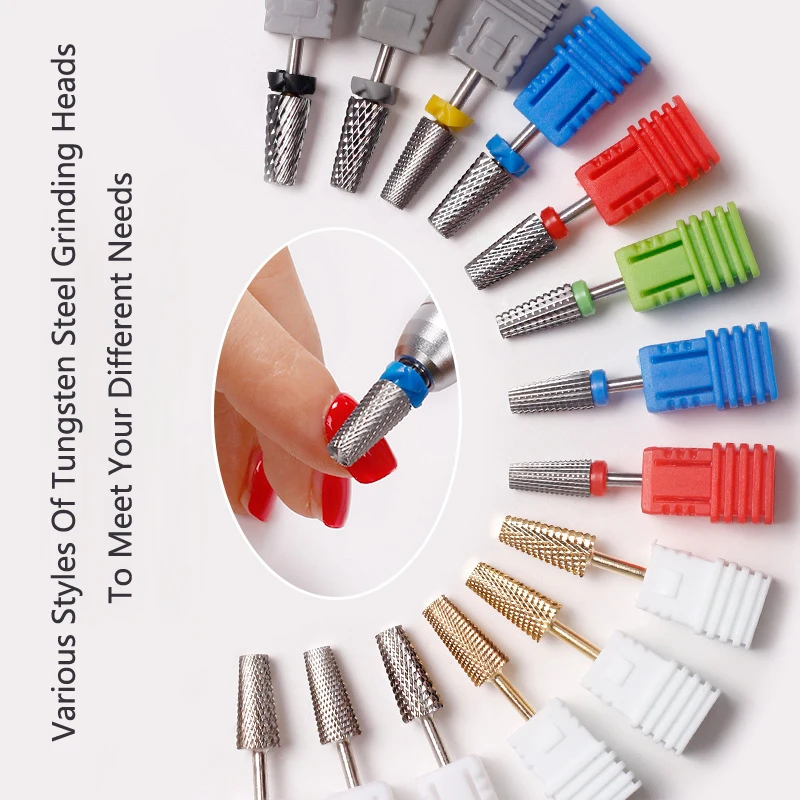 

67 Styles Carbide Nail Drill Bits Rotate Electric Ceramic Milling Cutter For Manicure Gel Polish Remover Tools Pedicure 68-127