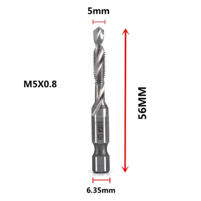 BEAU-M5X0.8Mm Высокоскоростная сталь 4341 титановое покрытие композитный кран сверло и