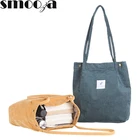 SMOOZA 2022 новые высококачественные женские сумки, холщовые сумки-тоут, многоразовые хлопковые сумки для покупок, Интернет-магазин, эко складная сумка