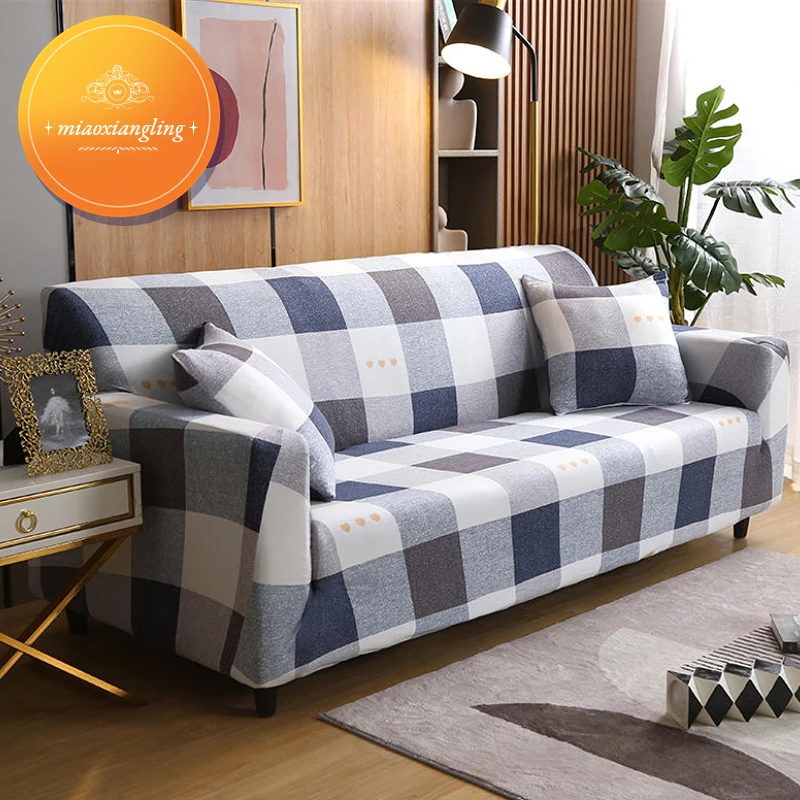 

Elastic Milk Silk Fabric Armrest Sofa Can Be Used for 1/2/3/4 Seats L Shape Sofa Cover Couch Sofa Covers for Living Room