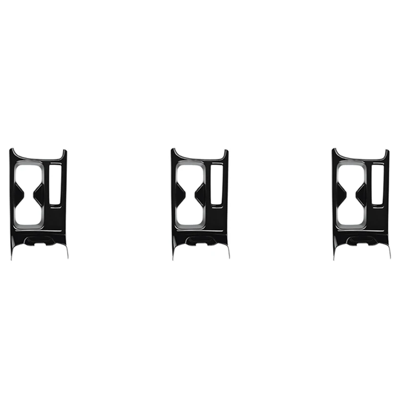 

3X Car Glossy Black Center Console Water Cup Holder Decoration Cover Trim Stickers For Honda HRV HR-V Vezel 2021 2022