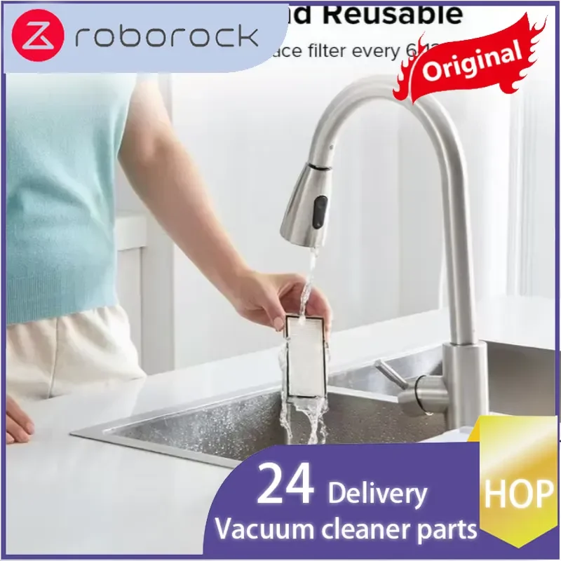 Фото Сменные моющиеся фильтры для пылесосов Roborock Qrevo Curv, Qrevo S, Qrevo Pro, Qrevo S5V – запчасти и аксессуары №1