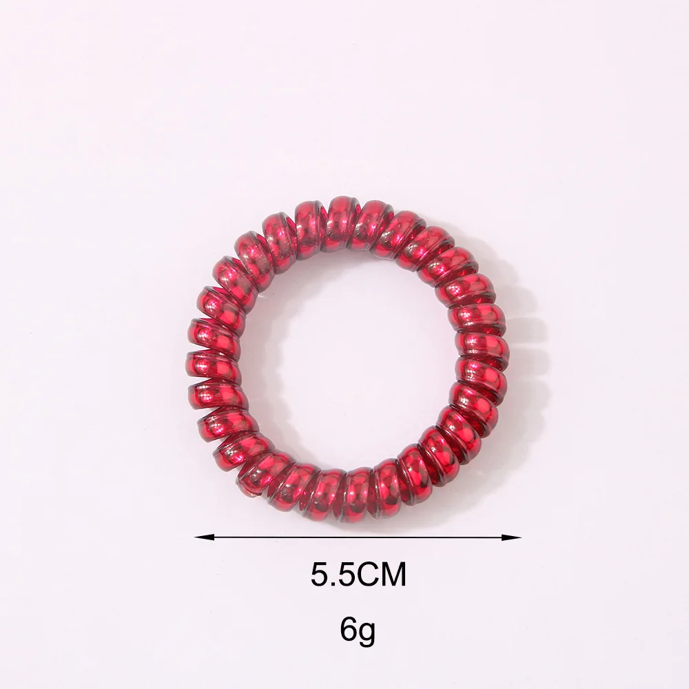 10 шт./лот большая резинка для волос с телефонной проволокой спиральная цветная