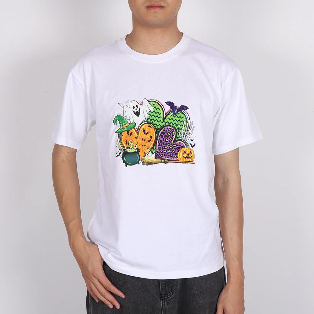 Футболка сделай сам на Хэллоуин 100% хлопок индивидуальный заказ дизайн логотип