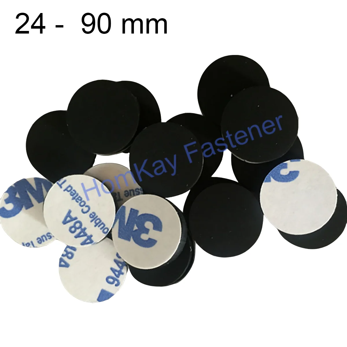 

24-90mm Anti-slip Black Self Adhesive Round Silicone Rubber Feet Pad Laptops Keyboards Calculators Monitors Anti-skid Pads