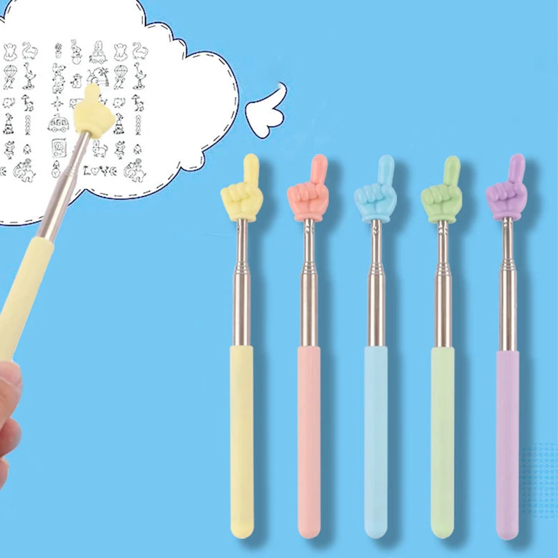 Выдвижная палочка для чтения на палец 68 см детей учителя обучающий кнут обучения