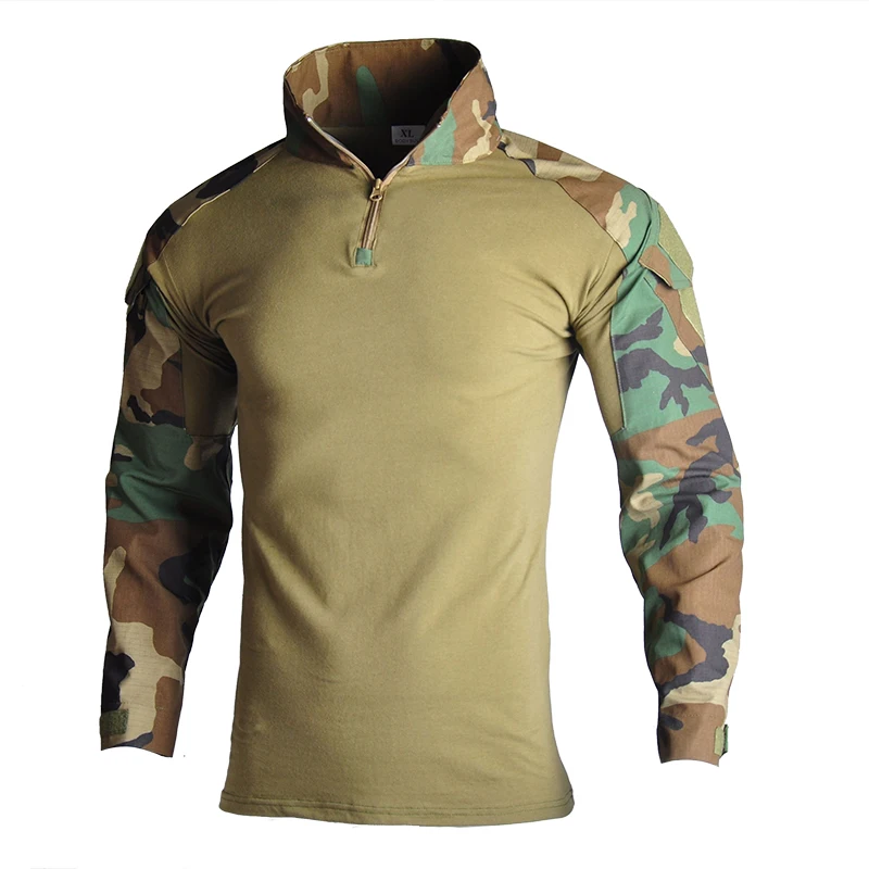 

HAN WILD Tactical Shirt Hiking Shirt Military Uniform Camouflage Combat Climbing Shirts Rapid Assault Long Sleeves Shirt S-8XL