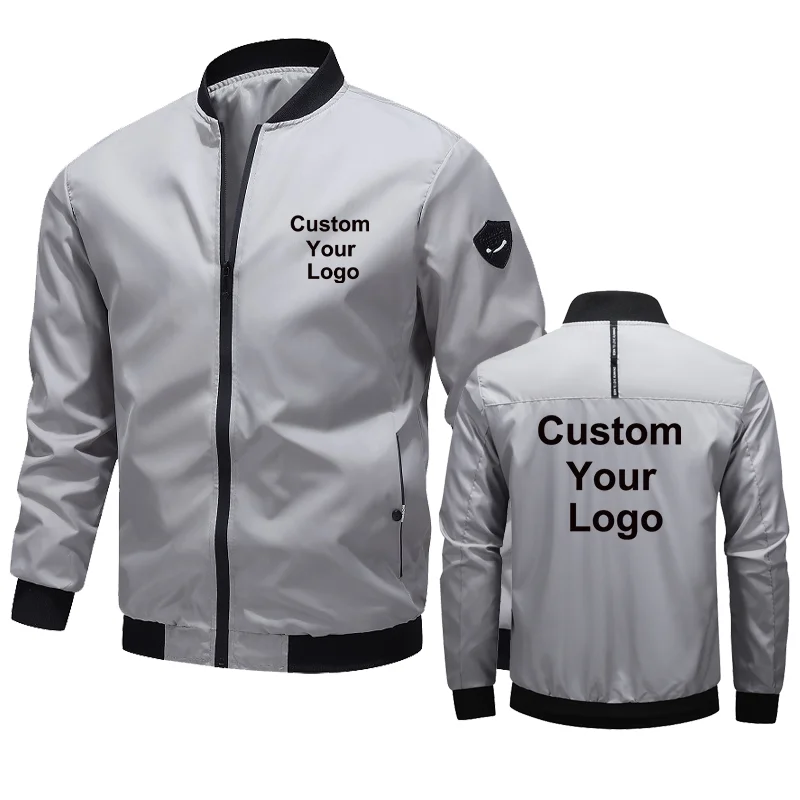 Мужская повседневная куртка на заказ ваш LogoLightweight осенняя Верхняя одежда