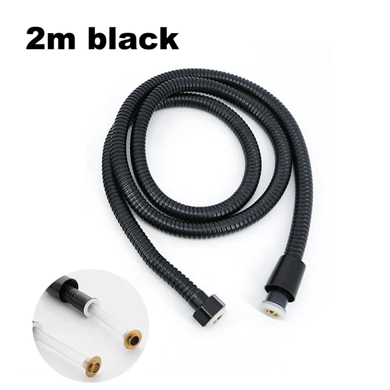 Серебристый, черный, 1,2 м, 1,5 м, 2 м, шланг для душа, гибкая насадка для душа из нержавеющей стали, сантехника для аксессуаров для ванной комнаты k