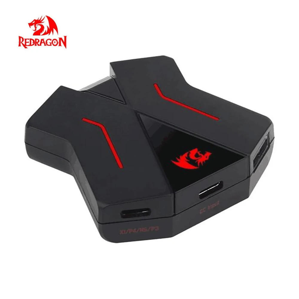 

Redragon GA200 keyboard and mouse converter Plug and Play for Xbox One/PS4/Switch game accessories support multiple platforms