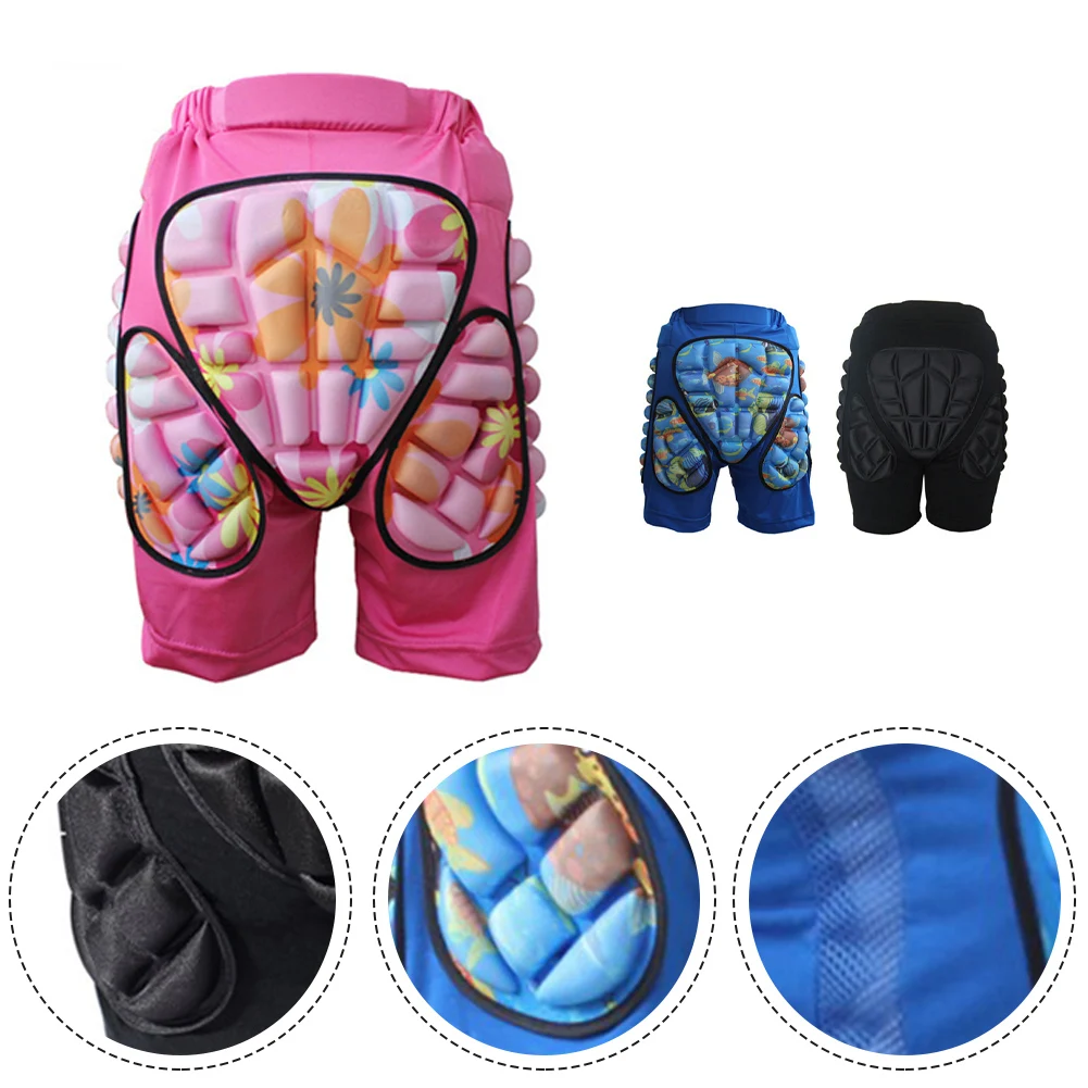 

Kids EVA Paded Short Pants 3D Protection Hip Butt Protective Gear Waist Guard Impact Pad For Ski Ice Skating Snowboarding