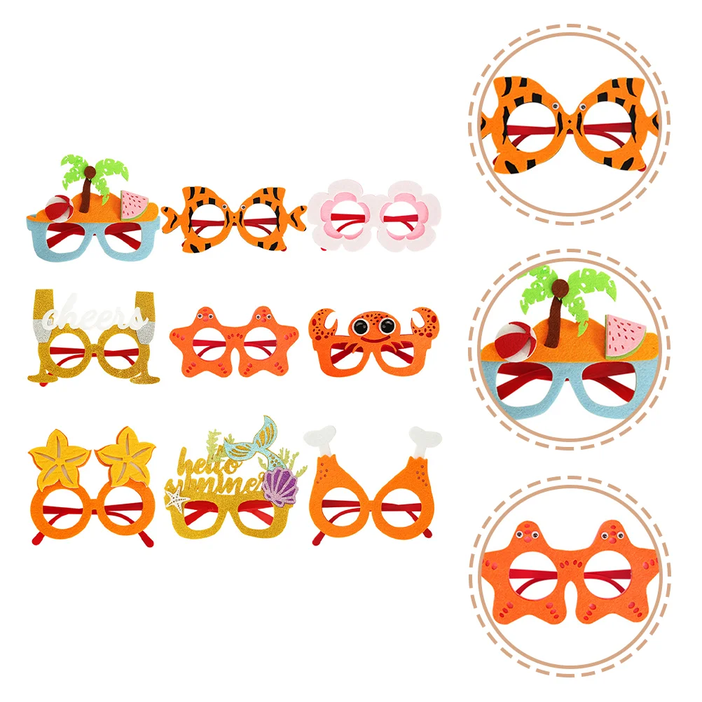 

9 шт. очки для вечерние очаровательные Сменные прочные праздничные украшения для вечеринки очки для вечеринки реквизит для фотобудки