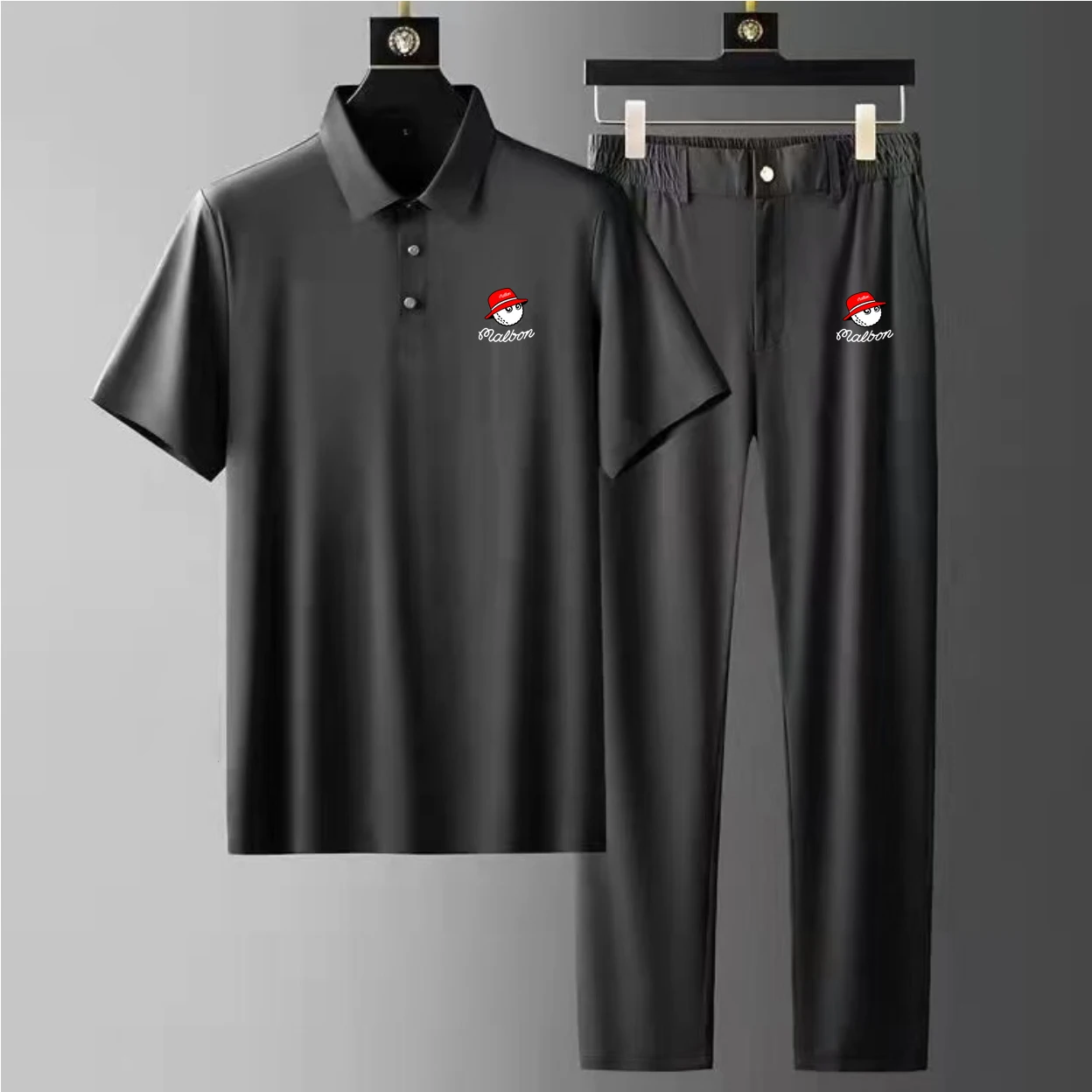 

High Quality golf Clothing Summer Men's 2 Piece Set Casual T-Shirt + Pants Set Mens Sports Suit Fashion Short Sleeve Tracksuit