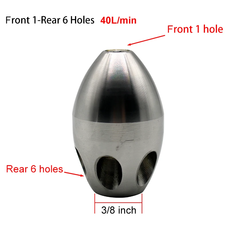 

40 ~ 100 л/мин, всасывающая керамическая Форсунка для всасывания под высоким давлением для дноуглубительного грузовика, 3/8 ~ бар, насадка с внутренней резьбой
