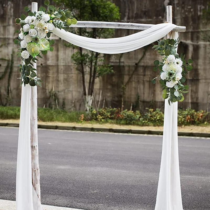 

Искусственные цветы в форме арки для свадьбы, большой цветочный кулон в рустикальном стиле, цветочное украшение для свадебной церемонии, 2 ш...