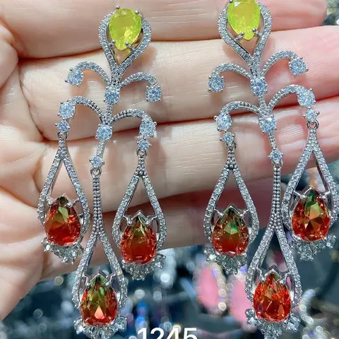 Bilincolor кристально прозрачные длинные серьги с кисточками для женщин