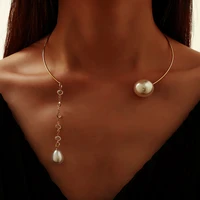 elegant pearl inlaid diamond pendant necklace for women korean fashion personalized temperament exquisite retro jewelry gifts
