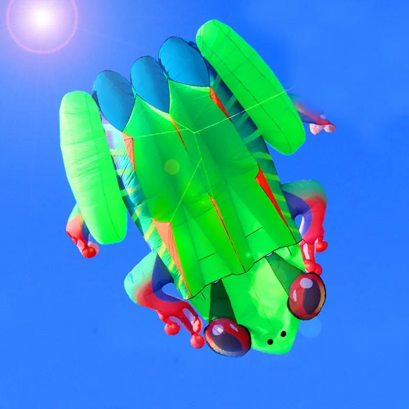 Бесплатная доставка 40 кв.м. большая лягушка мягкий воздушный змей нейлоновый