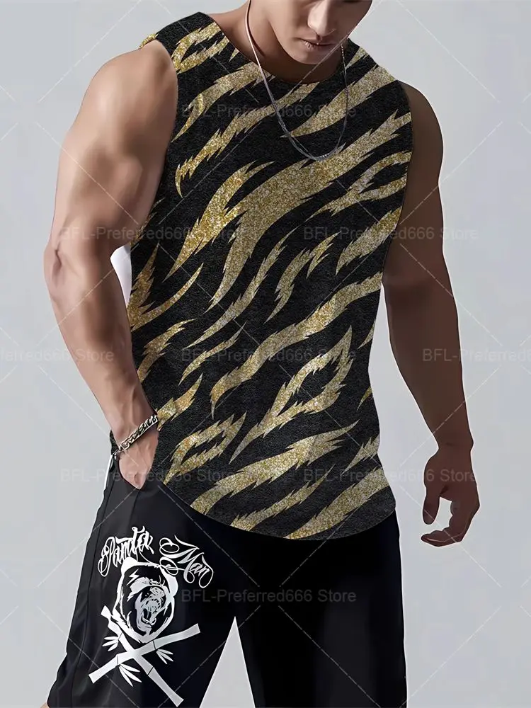 

Men Fitness Tank Tops Summer Singlets Running Sport Sleeveless T Shirt Male Fashion Sportswear Gym Vest Quick Dry Men's Clothing