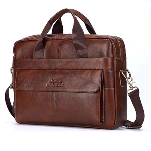 men genuine leather handbags casual leather laptop bags male business travel messenger bags mens crossbody shoulder bag free global shipping