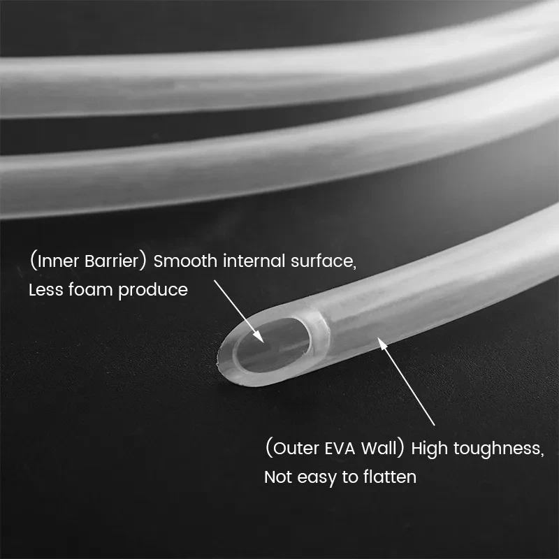 Пивоваренная линия/Газовая линия для домашнего пивоварения, Двухстенная трубка EVA (ID 5 мм OD 8 мм), 5 м, шланг для пивоваренной трубы