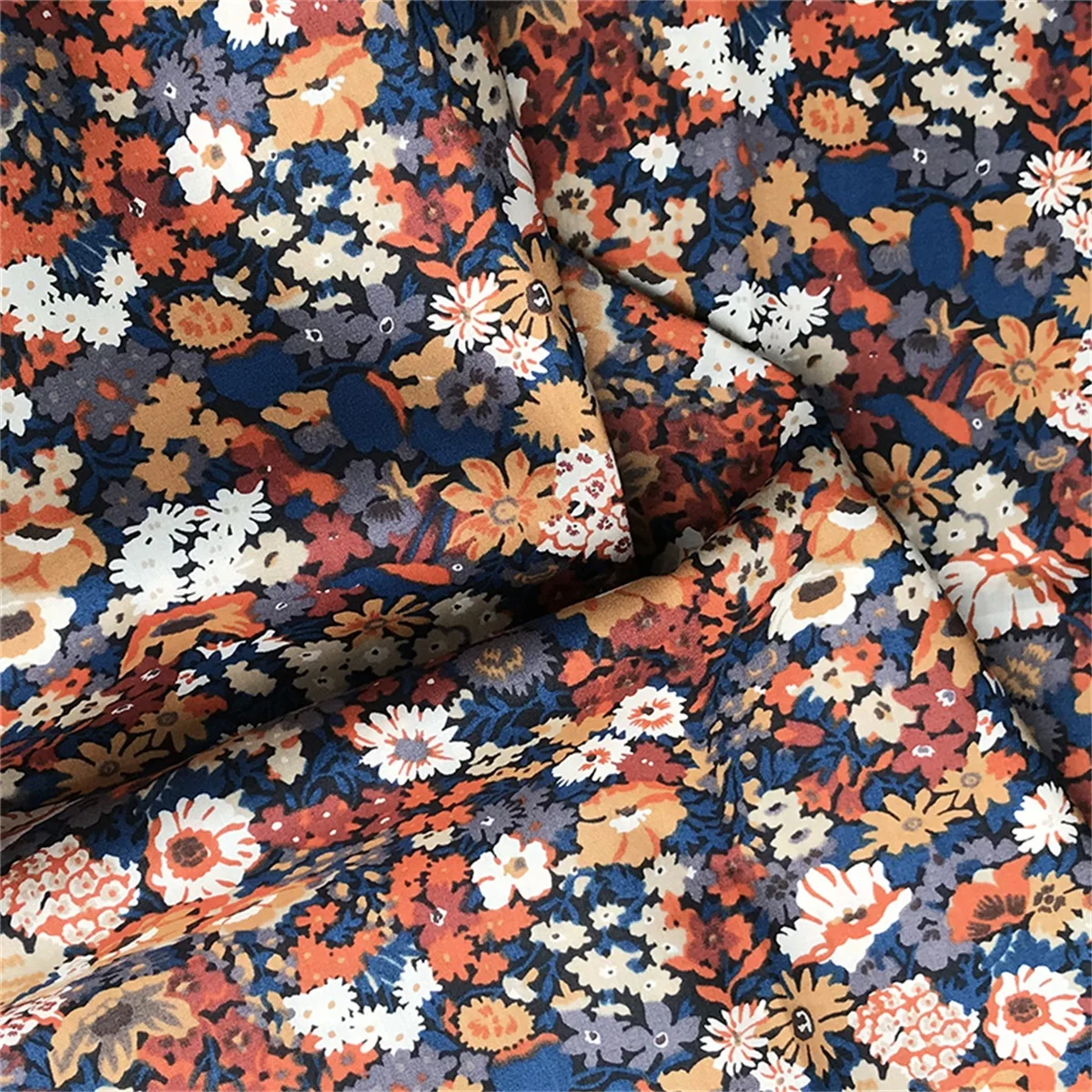 

0.5m flower black 80s cotton fabric sews cloth skirt for children and infants DIY handmade designer fabric