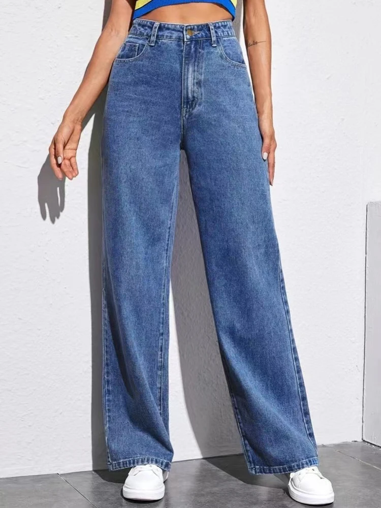 

Baggy Jeans 2023 New Wide Leg Trousers Cargo Pants Cotton Women's Pants High Waist Fashion Dragging Trousers Y2k Streetwear